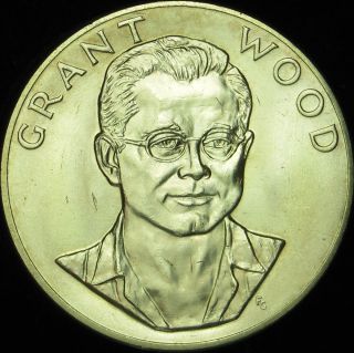 1980 1 Ounce Gold Medal Grant Wood American Arts Commemorative Series