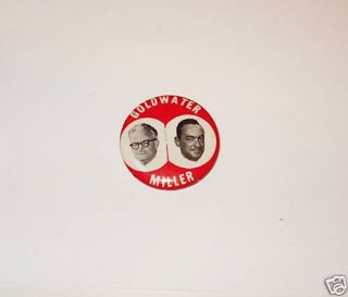 Campaign Pin Pinback Button Barry Goldwater Bill Miller