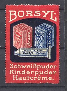 Germany Early Reklamemarke Borsyl Schweisspuder
