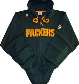 Green Bay Packers NFL Team Apparel Full Zip Hooded Sweathshirt Jacket