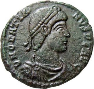Gratian AE Roman Emperor 378 383 Ad Ancient Authentic Roman Coin