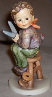 Hummel Goebel Figurine Little Tailor Boy with Scissors 308 TMK 5
