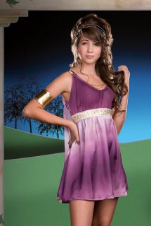 Teen Greek Key Roman Goddess Costume Aphrodite Grecian Toga Athena