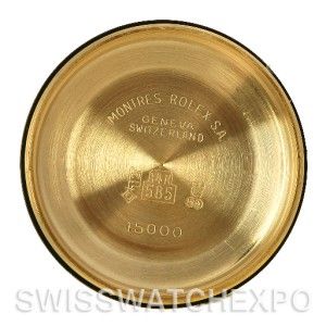 Vintage Rolex Date 15037 Mens 14k Yellow Gold Watch