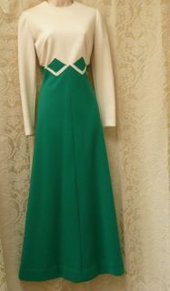 Vintage 1960s Gregg Draddy Wool Knit Maxi Dress Sz M from Shopaholic