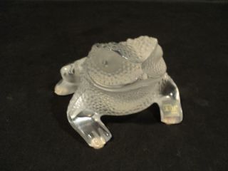 Cute Lalique Crystal Gregoire Frog Toad Figurine
