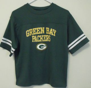 Boys NFL Team Apparel Green Bay Packers Green Short Sleeve Shirt Size