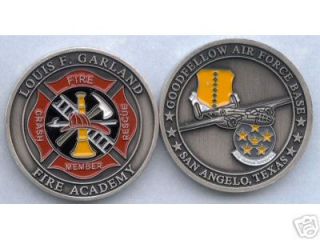 Goodfellow AFB Firefighters Challenge Coin 709 D 392 S