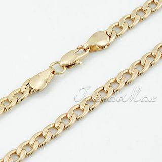  18K Rose Gold Filled Curb Chain Necklace GP Jewelry Lover Gift