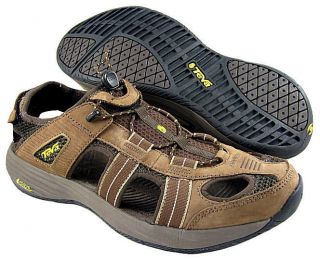 New Teva Mens Churnium Leather Turkish Coffee Sandals Shoes US Size
