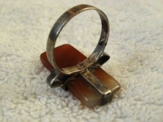 Artisan Hand Made Crafted Sterling Silver Carnelian Stone Slab