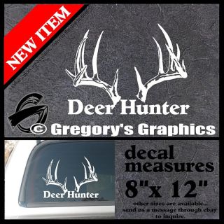 Whitetail Deer Buck Archery Arrows Back Glass Decal