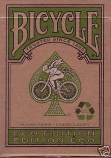 Deck Bicycle Green Eco Edition Playing Cards Recycle
