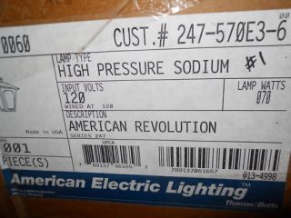 American Electric Light V470060 70W HPS 120V New