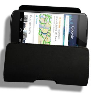 Leather Case for Google Nexus 4 LG T Mobile Pouch Holster Cover Black
