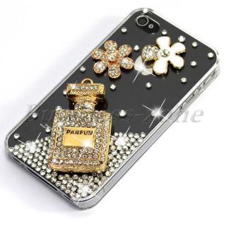 Diamond Gold Perfume Bling Rhinestone Crystal Skin Case Cover for