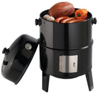 GrillPro 16 Deluxe Vertical Charcoal Smoker with Thermometer