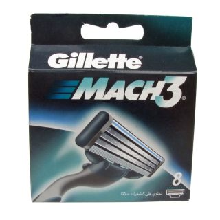 Gillette Mach3 Refill Razor Triple Blade Cartridges 8 pack GENIUNE