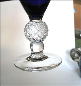 Morgantown Glass Cobalt Blue Golf Ball Goblets 4