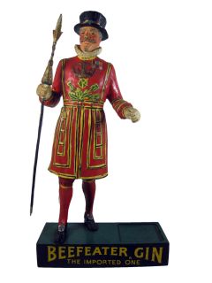 1950s Vintage Beefeater Gin Figurine Advertising Bar Display Figure