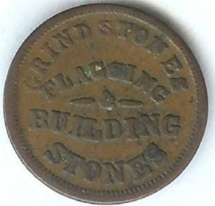 Chas Stearns Cleveland Oh Grindstone Pictoral Civil War Storecard Nice