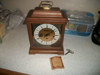Vintage Hamilton Gladwyn Clock 8 Day Westminster Chime Solid Wood