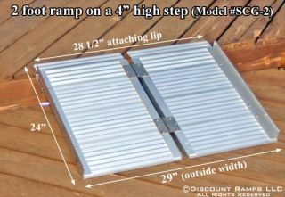 Lightweight portable ramp folds in half and only weighs 10 lbs.