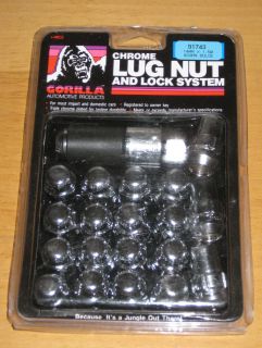 Gorilla Chrome Lug Nut and Lock System 91743 14mm x 1 50 Acorn Bulge