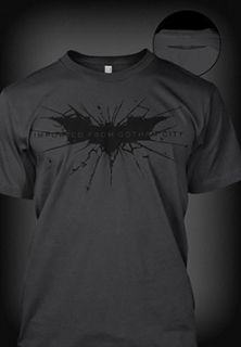  Dark Knight Rises Imported from Gotham City Black Grey Shirt