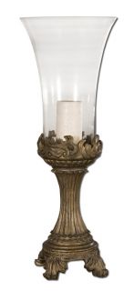  Candle Holder Hurricane Glass Globe Decorative Candleholder Gray