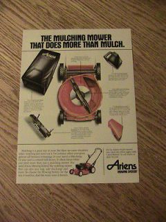 1992 ARIENS MOWING SYSTEM ADVERTISEMENT LAWN MOWER MULCH BAGGER AD CUT