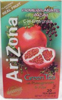 Arizona Green Tea with Pomegranate and Acai 20 Tea Bags 1.37 oz