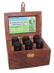 Essential Oil Box Wooden 6 Holes Case Holder with Aromatherapy Oils