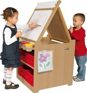 Desk to Easel Art Cart Guidecraft G51089 Child Craft Painting