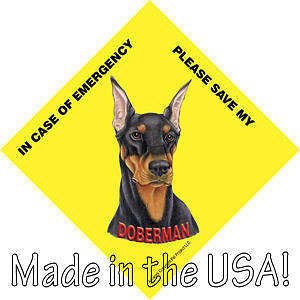 in case of emergency save my doberman pinscher sign time
