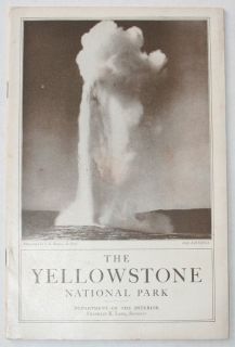 Yellowstone National Park Brochure
