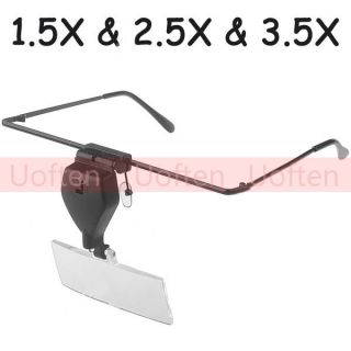 Hand Free Magnifier Eyelash Extension LED Lamp Magnifying Glasses 1 5X