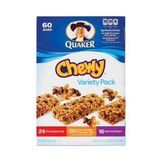 Quaker Chewy Granola 60 Count 84oz Bars Variety Pack Chewy Tasty
