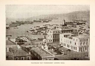  Valparaiso Chile Cityscape Port South America Ship Boat Harbor City