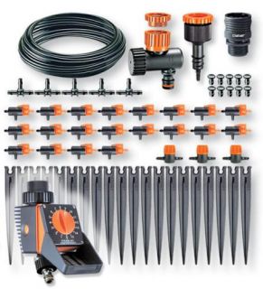New Logica Drip Irrigation Watering Kit   Includes Timer, 65 Hose