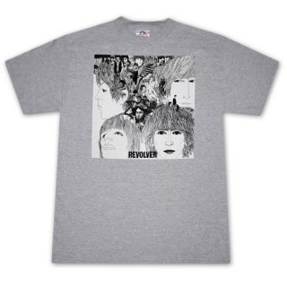 The Beatles Revolver Album Ash Grey Graphic Tee Shirt