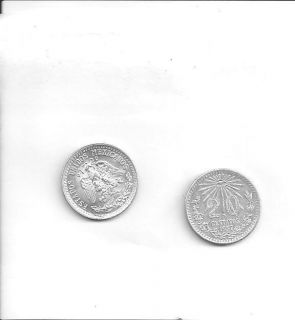 1937 Mexico 20 Centavos Uncirculated Mexican Silver Coin