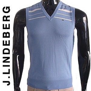 NWT J Lindeberg Lynfa Top Stripe Merino C719 Blue