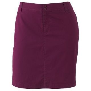 48 New Gloria Vanderbilt Skirt Skort Shorts Plum Wine Stretch