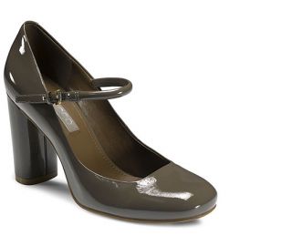 Ecco Womens Nevers Mary Jane Heels Shoes Warm Grey Patent Leather