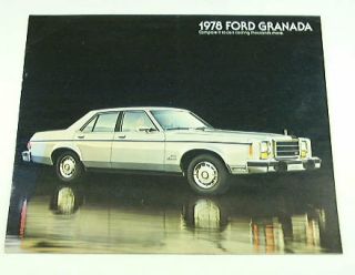 Original 1978 Ford Granada Brochure. Covers the Std, Sedan, 2dr, 4dr