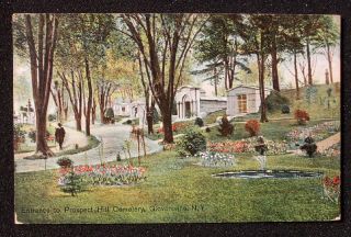 1910 Entrance Prospect Hill Cemetery Gloversville NY PC