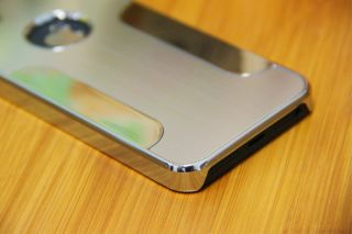 Premium Aluminum Plastic Hard Blade Chrome Case Cover for iPhone 5 5g