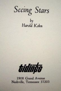 Seeing Stars by Harold E Kohn 1971 Softcover