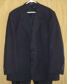 Navy Blue PinStripe HARDWICK Jacket Coat Pant Suit sz 46L
